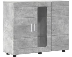 vidaXL - Houten - Kast - Beton - Grijs - Bewerkt - hout