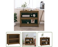 vidaXL Houten Kast - Boekenkast - Boekenkast 80x35x68 cm massief grenenhout honingbruin - Grenenhouten Boekenkast - Bibliotheek - Opbergkast