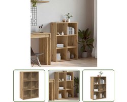 vidaXL Houten Kast - Boekenkasten - Boekenkast/dressoir 66x30x98 cm bewerkt hout artisanaal eiken - Design Boekenkast - Opslagoplossing - Livingroom Furniture