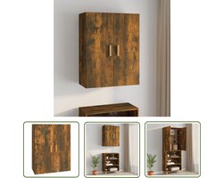 vidaXL Houten Kast - Hangkast - Hangkast 69,5x34x90 cm gerookt eikenkleurig - Bruine Kast - Opbergkast - Badkamerkast