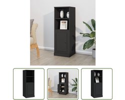 vidaXL Houten Kast - Hoge Kast - Hoge kast 36x35,5x103,5 cm bewerkt hout zwart - Zwarte Kast - Opslagkast - Woonaccessoires