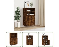 vidaXL Houten Kast - Hoge Kast - Hoge kast 60x36x110 cm bewerkt hout gerookt eikenkleurig - Bruine Kast - Vintage Kast - Industrieel Design