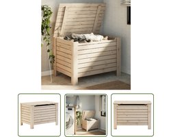 vidaXL Houten Kast - Opbergbox - Opbergbox met deksel RANA 80x49x54 cm massief grenenhout - Opbergruimte - Grenenhout Meubilair - Decoratief Meubel