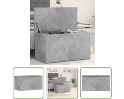 vidaXL Houten Kast - Opbergkist - Opbergkist 84x42x46 cm bewerkt hout betongrijs - Grijze Kast - Betonnen Kast - Opslagkast