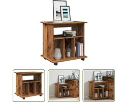 vidaXL Houten Kast - Rolkast - Rolkast 60x45x60 cm bewerkt hout oud houtkleurig - Opslagkast - Bergruimte - Vintage Kast