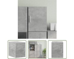 vidaXL Houten Kast - Wandkast - Wandkast 30x42,5x40 cm bewerkt hout betongrijs - Grijze Kast - Opslagoplossing - Compact Design