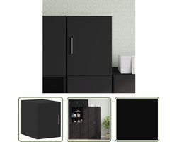 vidaXL Houten Kast - Wandkast - Wandkast 30x42,5x40 cm bewerkt hout zwart - Zwarte Kast - Opbergkast - Badkamerkast