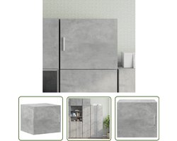 vidaXL Houten Kast - Wandkast - Wandkast 45x42,5x40 cm bewerkt hout betongrijs - Grijze Kast - Bergruimte - Opslagoplossing