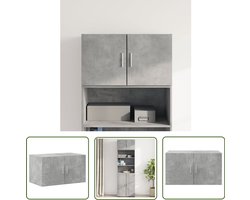 vidaXL Houten Kast - Wandkast - Wandkast 70x42,5x40 cm bewerkt hout betongrijs - Grijze Kast - Opbergkast - Badkamerkast