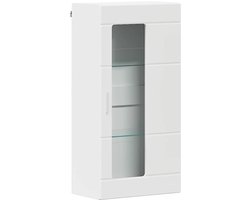 vidaXL - Houten - Kast - Wit - Bewerkt - hout
