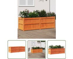 vidaXL Houten Plantenbakken - Tuinverlichting - Plantenbak 150x50x50 cm massief grenenhout wasbruin - Buitenschilderwerk - Sierplanten - Balkondecoratie