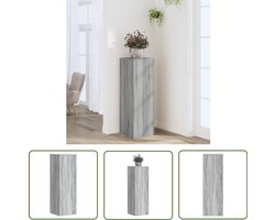 vidaXL Houten Plantendrager - Plantenstandaard - Plantenstandaard 33x33x100 cm bewerkt hout grijs sonoma eiken - Grijze Plantenkast - Indoor Plants - Kamerplanten