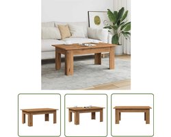 vidaXL Houten Salontafel - Salontafel - Salontafel 100x60x42 cm bewerkt hout artisanaal eikenkleur - Eiken Salontafel - Living Room Furniture - Coffee Table
