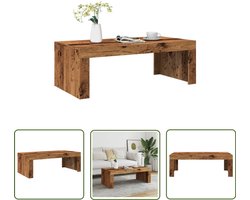 vidaXL Houten Salontafel - Salontafel - Salontafel 102x50x35 cm bewerkt hout oude houtkleurig - Vintage Salontafel - Salontafels - Coffee Table
