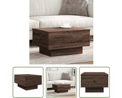 vidaXL Houten Salontafel - Salontafel - Salontafel 60x45x31 cm bewerkt hout bruin eikenkleurig - Bruine Salontafel - Eikenhouten Salontafel - Living Room Furniture