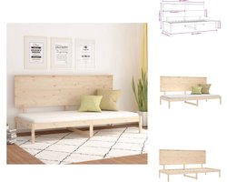 vidaXL Houten Slaapbank - Classic - Bedbank - 205.5 x 85.5 x 103.5 cm - Massief grenenhout - Bed