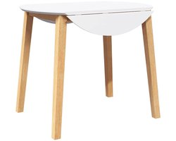 vidaXL Houten Tafel - Eetkamertafel - Eettafel massief hout naturel rubber - Eettafel Massief Hout - Rubberhouten Tafel - Salontafel