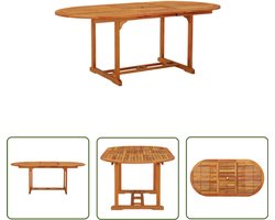 vidaXL Houten Tafel - Tuintafel - Tuintafel 200x100x75 cm massief eucalyptushout - Buitentafel - Eetkamertafel - Terras Tafel