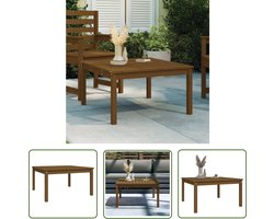 vidaXL Houten Tafel - Tuintafel - Tuintafel 82,5x82,5x45 cm massief grenenhout honingbruin - Buitentafel - Terrastisch - Garden Furniture