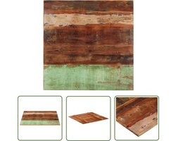 vidaXL Houten Tafelblad - Tafelblad - Tafelblad vierkant 15-16 mm 80x80 cm massief gerecycled hout - Tropisch Hout - Recyclede Hout - Vintage Tafelblad