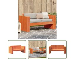vidaXL Houten Tuinbank - Tuinbank - Tuinbank 2-zits 134x60x62 cm massief grenenhout wasbruin - Grenenhouten Tuinbank - Bruine Tuinbank - 2 Persoons Tuinbank
