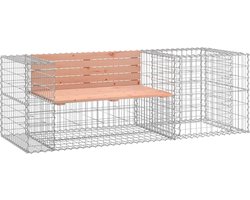 vidaXL Houten Tuinbank - Tuinbank - Tuinbank met schanskorf massief douglashout - Douglas Hout - Terrasmeubilair - Buitendining