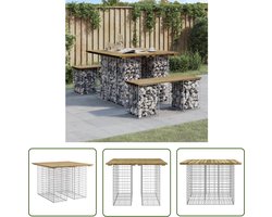 vidaXL Houten Tuinbank - Tuinbank - Tuinbank schanskorfontwerp 100x102x72 cm geïmpregneerd hout - Schanskorfbank - Buitendrank - Balkon Meubel
