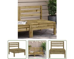 vidaXL Houten Tuinbank - Tuinbank - Tuinbank zonder armleuning geïmpregneerd grenenhout - Tuinset - Buitendecoratie - Veranda