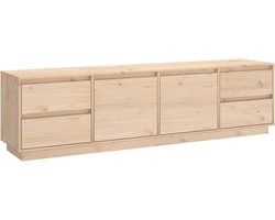 vidaXL Houten Tv Kast - Televisie Kast - Tv-meubel 176x37x47,5 cm massief grenenhout - Grenoble Hout - Vintage Tv Kast - Klassiek Tv Meubilair