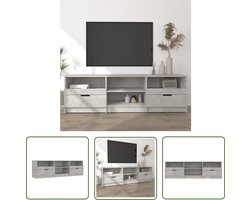 vidaXL Houten Tv-meubel - Tv-meubel - Tv-meubel 150x33,5x45 cm bewerkt hout betongrijs - Beton Grijs Tv-meubel - Media Kast - Entertainment Center