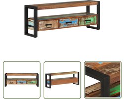 vidaXL Houten Tv-standaard - TV Kast - Tv-meubel 120x30x45 cm massief gerecycled hout - Landelijke Tv-bank - Vintage Tv-meubel - Industriele Tv-tafel