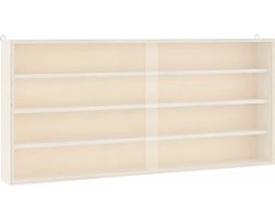 vidaXL - Houten - vitrinekast - met - deuren - 80x8,5x37cm