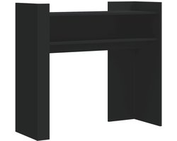 vidaXL Houten Wandtafel - Wandtafel - Wandtafel 100x35x90 cm bewerkt hout zwart - Black Wall Shelf - Kastjes - Opslagkast