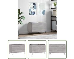 vidaXL Houtskelet Kasten - Platendraagkast - Platenkast 74,5x38x48 cm bewerkt hout grijs sonoma eikenkleurig - Grijze Tv Meubel - Vintage Design - Salontafel