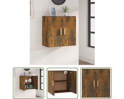 vidaXL Houtwandkast - Scandinavische Wandkast - Wandkast 60x30x60 cm bewerkt hout gerookt eikenkleurig - Opbergkast - Wandopstelling - Livingroom Meubels