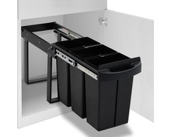 vidaXL - Inbouwprullenbak - uittrekbaar - soft-close - 36 - L