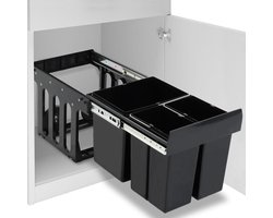 vidaXL - Inbouwprullenbak - uittrekbaar - soft-close - 48 - L