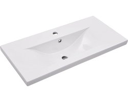 vidaXL - Inbouwwastafel - 81x39,5x18,5 - cm - keramiek - wit