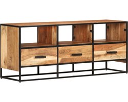 vidaXL Industrieel Meubilair - TV-meubel - Tv-meubel 110x30x45 cm massief acaciahout - Houten TV-stand - Salontafel - Kast Met Lade