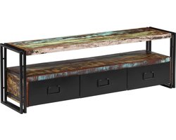 vidaXL Industrieel Tv-meubel - Tv-meubel - Tv-meubel 120x30x40 cm massief gerecycled hout - Vintage Tv-stand - Hout Tv-meubel - Recycled Wood Furniture