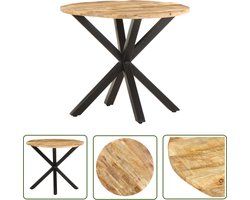 vidaXL Industriële Meubels - Bijzettafel - Bijzettafel 68x68x56 cm massief mangohout - Mangohout Meubilair - Vintage Meubels - Bruine Meubels
