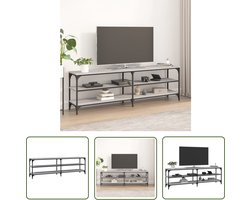 vidaXL Industriële Tv-bank - Tv-meubel - Tv-meubel 160x30x50 cm bewerkt hout grijs sonoma eikenkleurig - Houten Tv-tafel - Salontafel - Vintage Tv-meubel