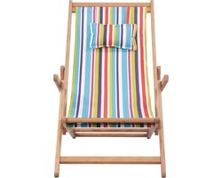vidaXL inklapbare strandstoel - kleurrijk design Strandstoel - Lounge Stoel - Tuinset - Buistuinstoel - Vouwstoel