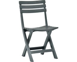 vidaXL Inklapbare Tuinstoelen 2 stuks - Groen Tuinstoel - Bistrostoel - Buistuinstoel - Klapstoel - Kunststoffen Tuinset