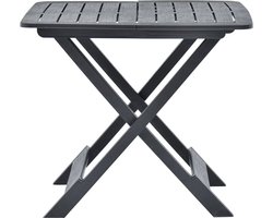 vidaXL inklapbare tuintafel kunststof antraciet