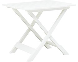 vidaXL Inklapbare Tuintafel Wit - 79x72x70 cm