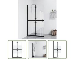 vidaXL Inloopdouche - Inklapbare Douchewand - Inloopdouchewand inklapbaar 100x190 cm ESG-glas halfmat - Douchewand - Glazen Douchewand - Halve Matte Douchewand