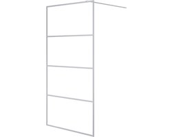vidaXL - Inloopdouchewand - 100x195 - cm - transparant - ESG-glas - zilverkleurig