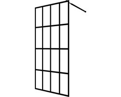 vidaXL Inloopdouchewand - 118x190 cm - Mat glas Inloopdouche - Douchescherm - Industrieel Design - Badkamerspiegel - Badkameraccessoires