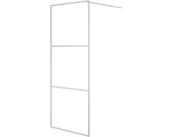 vidaXL - Inloopdouchewand - 80x195 - cm - transparant - ESG-glas - zilverkleurig